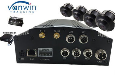 سیستم دوربین مدار بسته MDVR G-Sensor GPS WIFI 3G 4CH HDD / SD ضبط کننده کارت ماشین