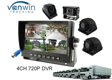 7 &quot;Quad AHD DVR TFT مانیتور اتومبیل پشتیبانی 4PCS 720P دوربین های ضبط HDD