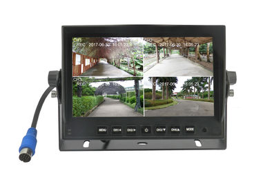 چهار ضلعی اتومبیل TFT LCD مانیتور 4 کانال با ساخته شده - در ضبط ویدئو DVR