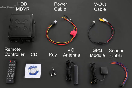 4G 1080P Wifi GPS CCTV H265 8 کانال Dvr برای ماشین با سنسور سوخت