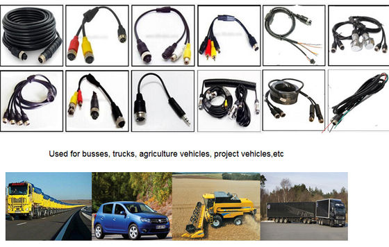 تخصیص لوازم جانبی DVR M12 4pin زن / مرد به RCA / BNC DC Connector / Adapter Cables