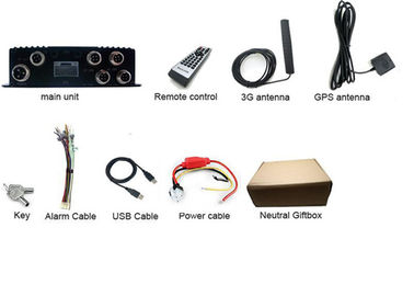 H.264 4Ch SD GPS خودرو 4G موبایل DVR ضبط ویدئو دیجیتال موبایل