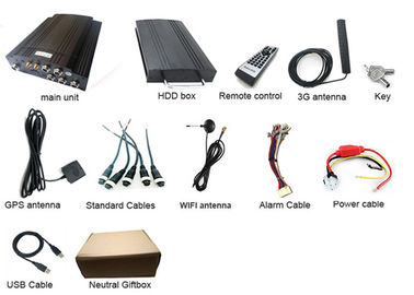 1T HDD اتومبیل تلفن همراه DVR UPS ردیابی دوربین 3G دوربین 4 کانال سیستم زنگ هشدار VW605