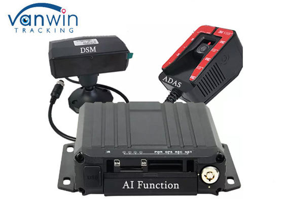 4CH Dual SD Card MDVR 1080P 4G GPS AI Mobile DVR Driver Fatigue Monitor System