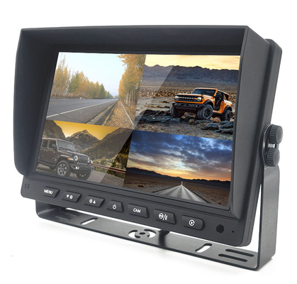 مانیتور ماشین 7 اینچ 9 اینچ 10 اینچ AHD TFT ساخته شده در DVR برای سیستم دوربین 4