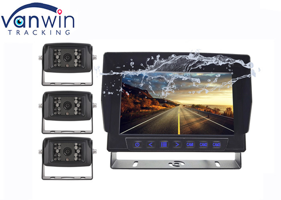 نمایشگرهای 7 اینچی ضد آب IP69 AHD روی خودرو با ورودی های ویدئویی 3 کانال