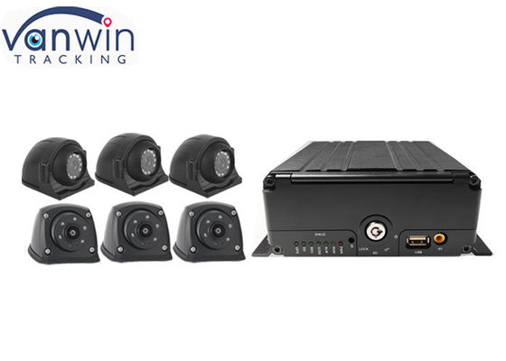پخش ویدئویی 6ch 4g در زمان واقعی HDD Mdvr 1080p GPS وای فای برای نظارت بر وسایل نقلیه