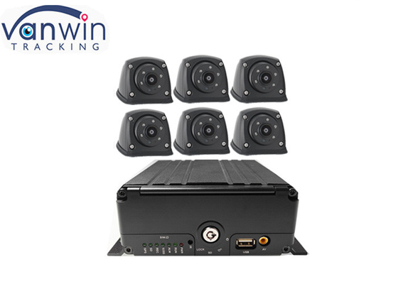 پخش ویدئویی 6ch 4g در زمان واقعی HDD Mdvr 1080p GPS وای فای برای نظارت بر وسایل نقلیه