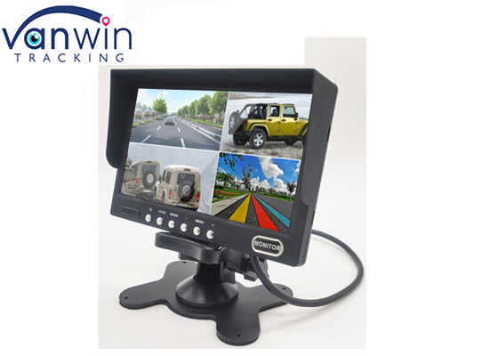 مانیتور خودرو 7 اینچ 4 اینچ / 4 دوربین عقب تقسیم شده صفحه نمایش LCD برای کامیون RV