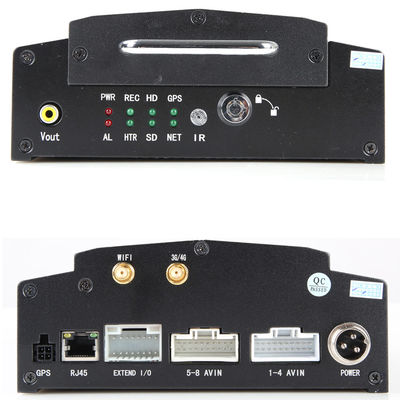 8 کانال DVR همراه با 3G 4G GPS و 2TB HDD پشتیبانی از نظارت CCTV خودرو