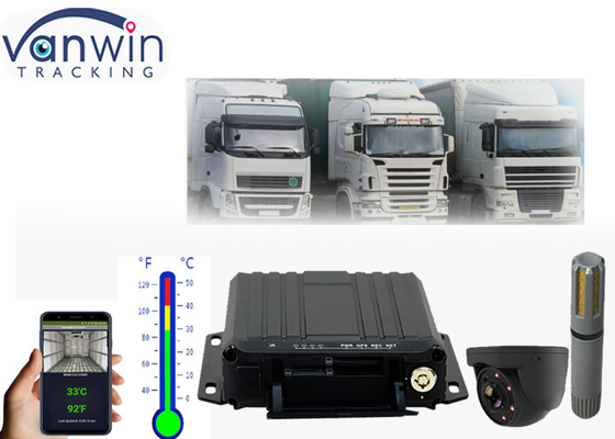 4G آنلاین ویدئو کارت SD DVR تلفن همراه GPS ردیابی راه حل نظارت بر دمای برای کامیون های یخچال