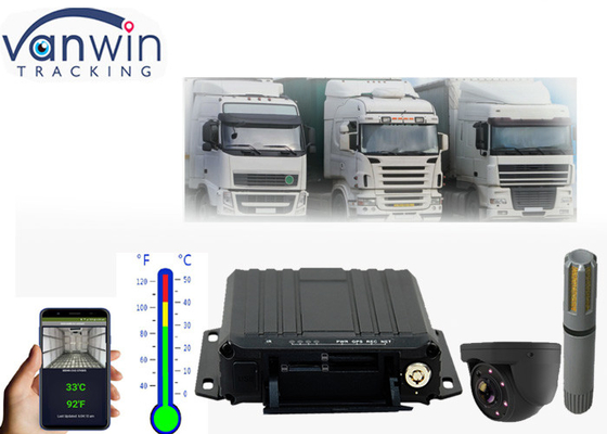 4G آنلاین ویدئو کارت SD راه حل ردیابی GPS DVR همراه با نظارت بر دمای کامیون های یخچال