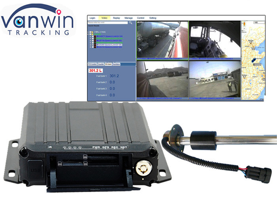 1080P 4G پخش زنده ویدئویی با کارت SD دوگانه DVR همراه مدیریت ناوگان نظارت بر سوخت
