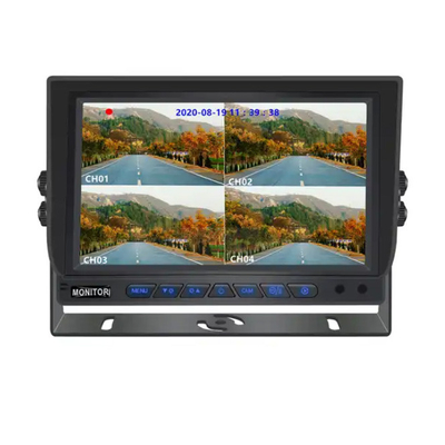 7 اینچ 1024 * 600 AHD مانیتور چهار صفحه نمایش ماشین کامیون سیستم دوربین امنیتی با عملکرد ضبط