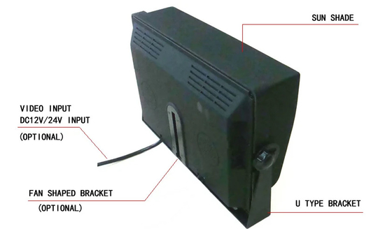 مانیتور داشبورد ماشین 10 '' TFT اتومبیل مانیتور برای کامیون