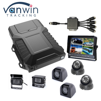 4G Mobile NVR 1080P AHD Car DVR 8CH HDD+SD Card WIFI GPS با دوربین های IP