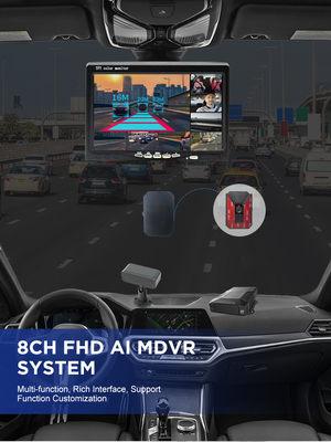 AHD سیستم امنیت خودرو ADAS MDVR با وای فای 4G GPS AI و 8 کانال ورودی ویدیویی