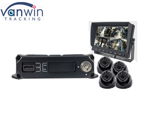 720p AHD 1080P 4G GPS 4CH سیستم های DVR تلفن همراه برای اتوبوس کامیون