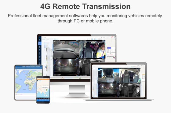 2CH پلت فرم رایگان Dash Cam DVR Mobil 4G GPS MDVR با زاویه عمودی 180 درجه