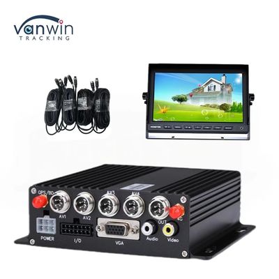 DC 12V 36V H.265 4CH HD 1080P DVR Mobil Car Dash Cam Recorder با انتقال بی سیم