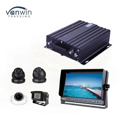 H.265 4CH HD Vehicle Mobile DVR 1080P AI Car Recorder با ورودی هشدار ورودی سرعت پالس
