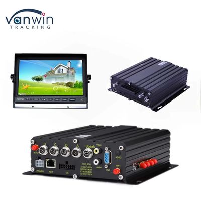 H.265 4CH HD Vehicle Mobile DVR 1080P AI Car Recorder با ورودی هشدار ورودی سرعت پالس