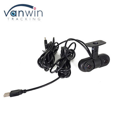 اتوبوس دو عدسی زاویه بزرگ 2CH 1080P HD در داخل دوربین ماشین USB جلو با سنسور CMOS / CCD