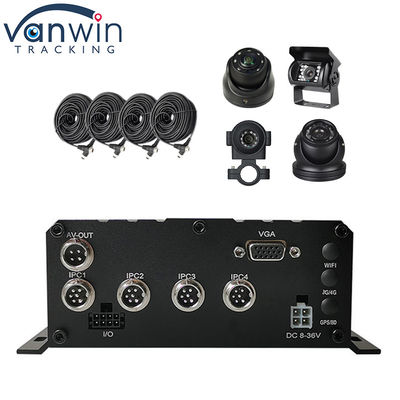 HD 1080P H.264 4 کانال DVR موبایل GPS WIFI ثبت کننده اتوبوس خودرو