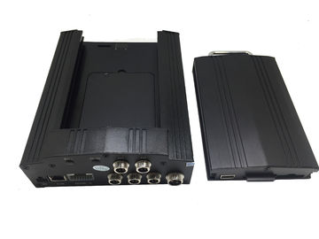 Compact 4 Channel Mobile DVR H.264 HDD با دکمه Panic ساخته شده در GPS