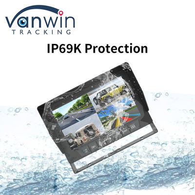 IP69K 7 / 10.1 اینچ ضد آب AHD Quad TFT مانیتور ماشین نمایشگر برای وسایل نقلیه جهانی