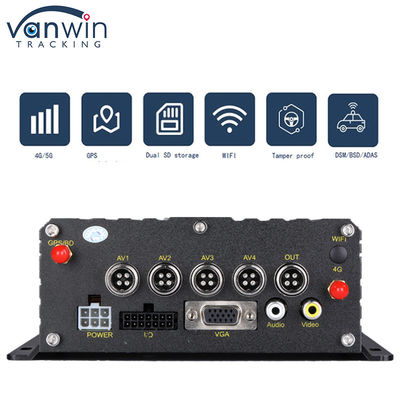 4G GPS WIFI دو کارتهای SD 4 کانال MDVR 1080P HDD AI DVR برای اتوبوس ها Floklift