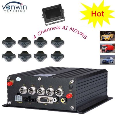 4G GPS WIFI دو کارتهای SD 4 کانال MDVR 1080P HDD AI DVR برای اتوبوس ها Floklift
