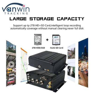 8 کانال 1080P AHD DVR تلفن همراه خودرو CCTV MDVR 2TB HDD برای کامیون تاکسی اتوبوس