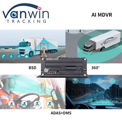 4 Ch AI Truck Bus Mobile DVR با AI DSM ADAS BSD پشتیبانی 4G 5G WIFI GPS