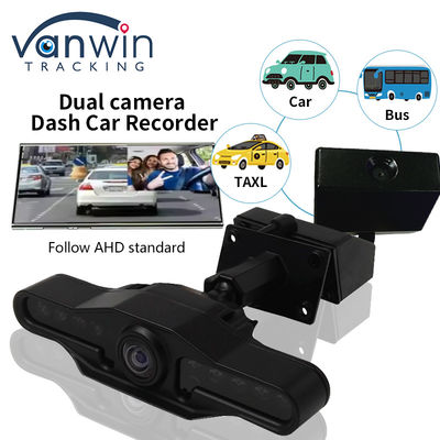 2 دوربین لنز 2.9 اینچ AHD Dash Cam Recorder با ضبط ویدیویی دو لنز زاویه بزرگ