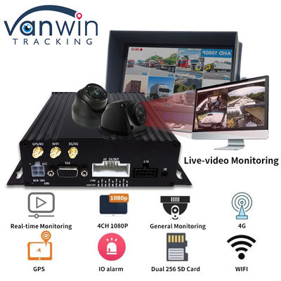 دوربین 4CH دو کارتهای SD GPS MDVR با 4G وای فای موبایل DVR سیستم امنیتی اتوبوس مدرسه