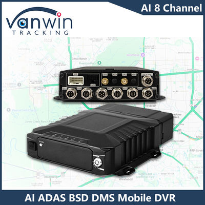 H.265 8CH HDD Mobile DVR Advanced Driving DSM ADAS BSD AI سیستم نظارت بر سنسور پیاده ها