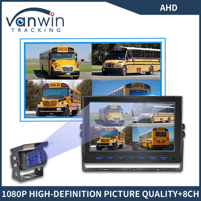 9 اینچ 8 کانال AHD مانیتور ویدیو 1080P ماشین LCD مانیتور IPS برای اتوبوس کامیون تریلر