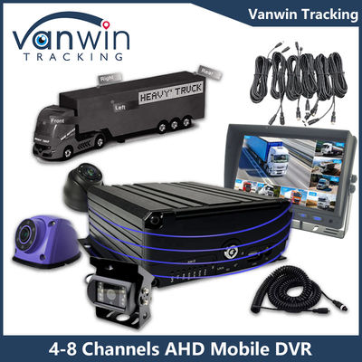 AHD 8CH HDD کنترل از راه دور موبایل DVR 1080P 4g عملکرد GPS نظارت بر ایمنی خودرو Cmsv6 MDVR
