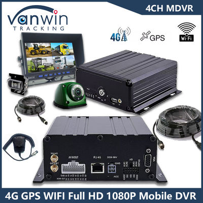 4CH GPS 4G WiFi DVR موبایل Full HD 1080P دوربین ماشین HDD Mdvr برای اتوبوس وان کامیون