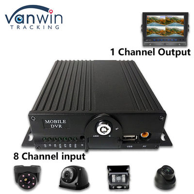 8CH AHD دو کارت SD سیستم DVR تلفن همراه 4G WIFI GPS MDVR برای مشاهده زنده