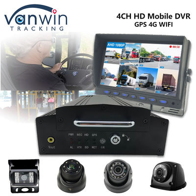 4 کانال HDD SSD DVR موبایل 1080P 4G وای فای GPS MDVR دوربین خودرو سیستم دوربین مدار بسته خودرو