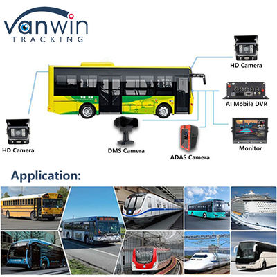 4CH 5G CMSV6 سیستم AI DVR همراه با GPS ADAS BSD DMS H.265 MDVR برای مانیتور دوربین مدار بسته خودرو