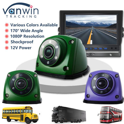 IP69 1080P دوربین اتومبیل AHD دوربین جانبی با چراغ های 6pcs IR دوربین دید شب فوق العاده