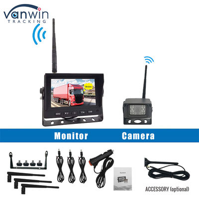 5 اینچ دیجیتال HD DVR بی سیم کامیون پشتیبان دوربین مانیتور سیستم چهار منظره صفحه نمایش