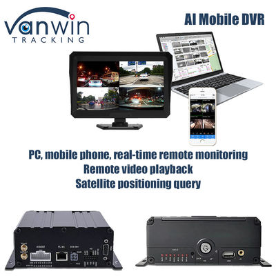 4CH 1080P AI عملکرد DVR موبایل ADAS DMS Kit DVR 4G GPS SD HDD سیستم های MDVR وسیله نقلیه