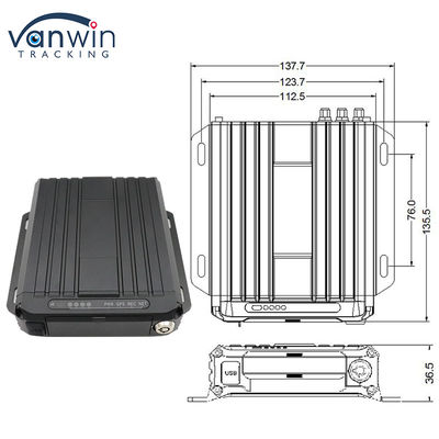 OEM ODM Real Time 4CH GPS Mobile DVR با 4G 1080P وای فای دو کارتهای SD MDVR برای اتوبوس