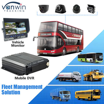 4CH 1080P دو کارتهای SD DVR پشتیبانی روغن حسگر 4G نظارت ویدئویی در زمان واقعی ردیاب GPS