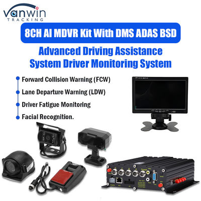 8CH 1080p 4G AI Mobile DVR با سیستم دوربین ADAS DMS BSD GPS Mobile DVR برای کامیون
