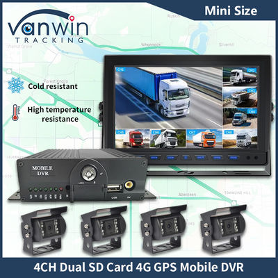 H.265 4CH Full HD Mobile DVR Live Stream Blackbox Recorder 4G وای فای GPS دوربین مدار بسته خودرو